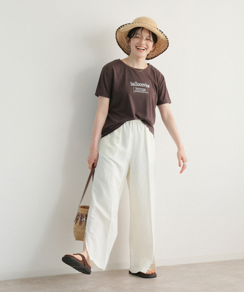 B.C STOCK（ベーセーストック）の「balloonvine ロゴTEE（Tシャツ/カットソー・レディース・ブラック/ホワイト/ブラウン・FREE）」の4枚目の写真