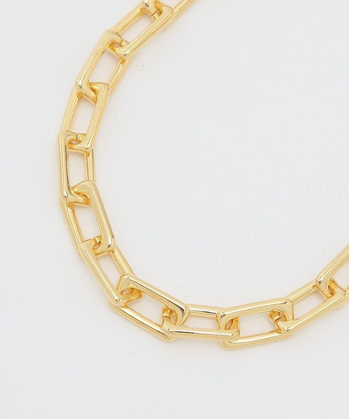 ROPE'（ロペ）の「ビッグチェーンアジャストショートネックレス（ネックレス・レディース・ゴールド/シルバー・FREE）」の4枚目の写真