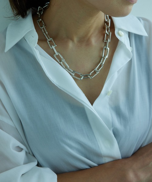 ROPE'（ロペ）の「ビッグチェーンアジャストショートネックレス（ネックレス・レディース・ゴールド/シルバー・FREE）」の9枚目の写真