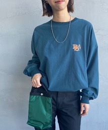 [BEN DAVIS/ベンデイビス] ワンポイントロゴ刺繍ロンT