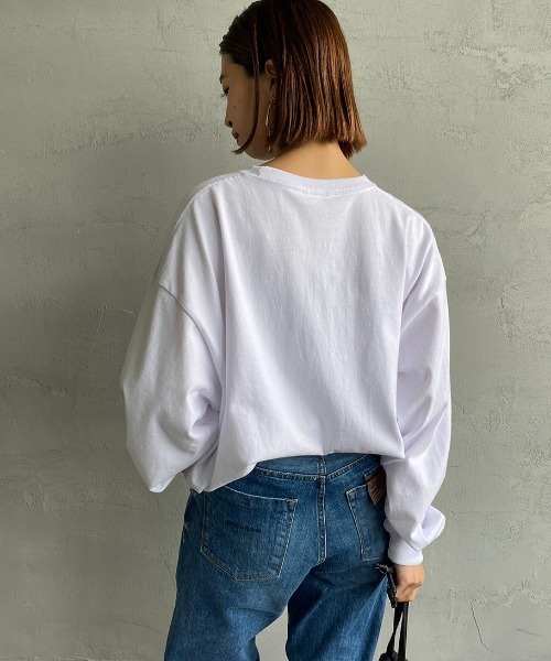 BEN DAVIS（ベンデイビス）の「[BEN DAVIS/ベンデイビス] ワンポイントロゴ刺繍ロンT（Tシャツ/カットソー・レディース・チャコールグレー/ブルー/オフホワイト・M/L）」の7枚目の写真
