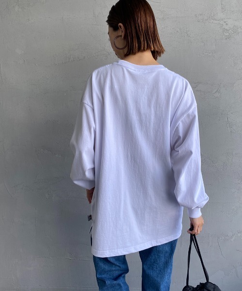 BEN DAVIS（ベンデイビス）の「[BEN DAVIS/ベンデイビス] ワンポイントロゴ刺繍ロンT（Tシャツ/カットソー・レディース・チャコールグレー/ブルー/オフホワイト・M/L）」の22枚目の写真