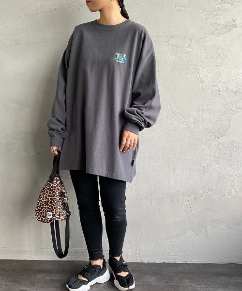 BEN DAVIS（ベンデイビス）の「[BEN DAVIS/ベンデイビス] ワンポイントロゴ刺繍ロンT（Tシャツ/カットソー・レディース・チャコールグレー/ブルー/オフホワイト・M/L）」の10枚目の写真