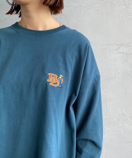 BEN DAVIS（ベンデイビス）の「[BEN DAVIS/ベンデイビス] ワンポイントロゴ刺繍ロンT（Tシャツ/カットソー・レディース・チャコールグレー/ブルー/オフホワイト・M/L）」の17枚目の写真