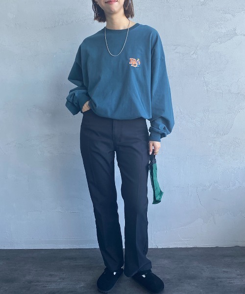 BEN DAVIS（ベンデイビス）の「[BEN DAVIS/ベンデイビス] ワンポイントロゴ刺繍ロンT（Tシャツ/カットソー・レディース・チャコールグレー/ブルー/オフホワイト・M/L）」の16枚目の写真