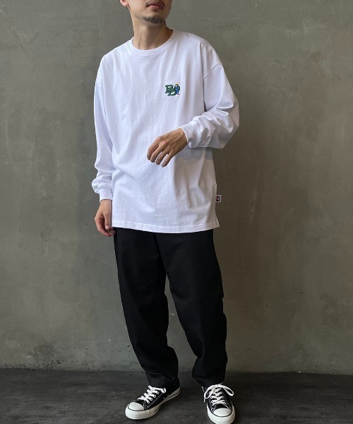 BEN DAVIS（ベンデイビス）の「[BEN DAVIS/ベンデイビス] ワンポイントロゴ刺繍ロンT（Tシャツ/カットソー・レディース・チャコールグレー/ブルー/オフホワイト・M/L）」の11枚目の写真