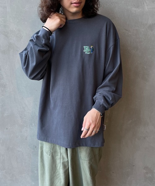 BEN DAVIS（ベンデイビス）の「[BEN DAVIS/ベンデイビス] ワンポイントロゴ刺繍ロンT（Tシャツ/カットソー・レディース・チャコールグレー/ブルー/オフホワイト・M/L）」の15枚目の写真