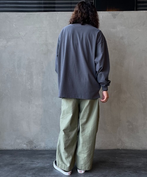 BEN DAVIS（ベンデイビス）の「[BEN DAVIS/ベンデイビス] ワンポイントロゴ刺繍ロンT（Tシャツ/カットソー・レディース・チャコールグレー/ブルー/オフホワイト・M/L）」の5枚目の写真