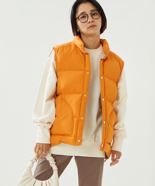 FREAK'S STORE（フリークスストア）の「SORONAパディングリバーシブルベスト/ソロナパディングリバーシブルベスト（ダウンベスト・レディース・ブラック/オレンジ/ブルー/グリーン・ﾌﾘ-）」の11枚目の写真