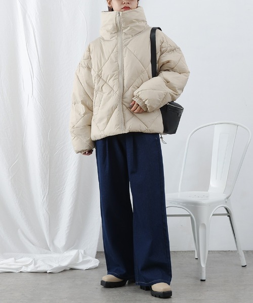 COLONY 2139（コロニートゥーワンスリーナイン）の「ダイヤキルトBIGブルゾン（ブルゾン・レディース・アイボリー/ブラック・FREE）」の7枚目の写真