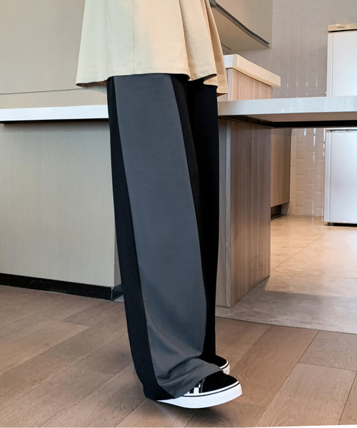 neos(ネオス)の「【neos -addictive design-】ルーズシルエット 切替 ライン セミワイド パンツ(その他パンツ・メンズ・ワインレッド/グレー/ブラック・LARGE/MEDIUM)」の6枚目の写真