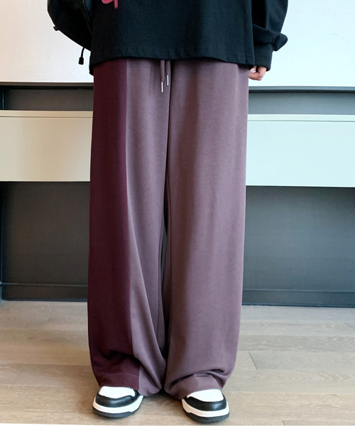 neos(ネオス)の「【neos -addictive design-】ルーズシルエット 切替 ライン セミワイド パンツ(その他パンツ・メンズ・ワインレッド/グレー/ブラック・LARGE/MEDIUM)」の9枚目の写真