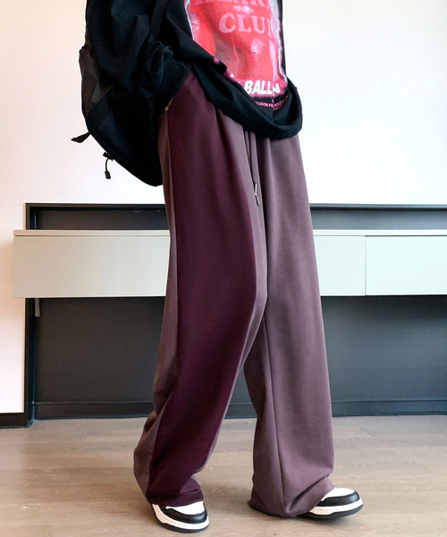 neos(ネオス)の「【neos -addictive design-】ルーズシルエット 切替 ライン セミワイド パンツ(その他パンツ・メンズ・ワインレッド/グレー/ブラック・LARGE/MEDIUM)」の11枚目の写真