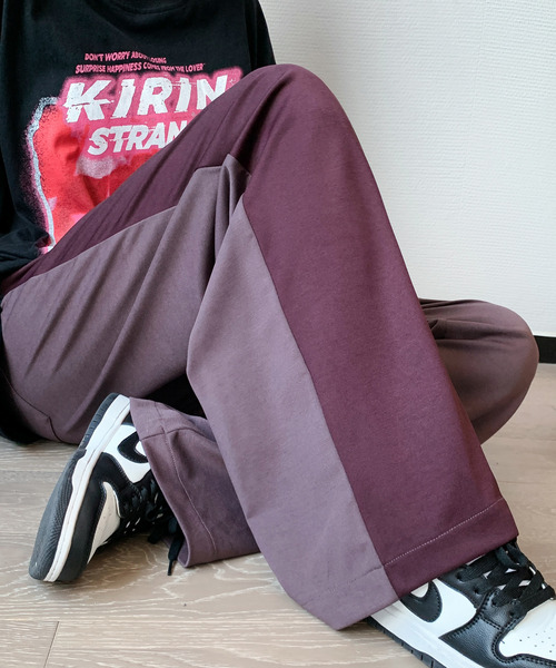 neos(ネオス)の「【neos -addictive design-】ルーズシルエット 切替 ライン セミワイド パンツ(その他パンツ・メンズ・ワインレッド/グレー/ブラック・LARGE/MEDIUM)」の13枚目の写真