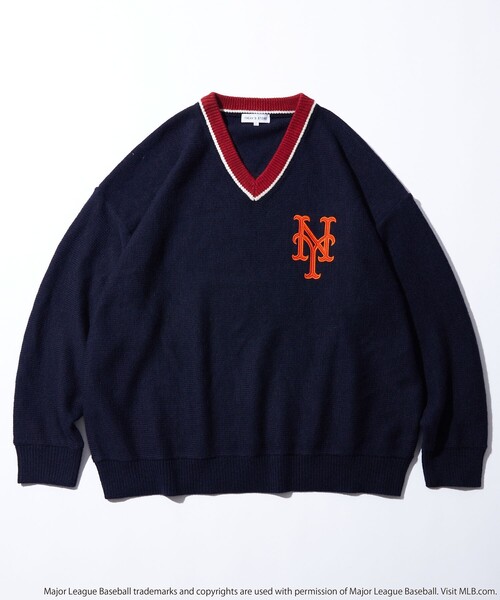 新品　MLB ドジャース　ニット　セーター　ビッグシルエット フロント刺繍 FREAK'S STORE（フリークスストア）の「限定展開 MLB