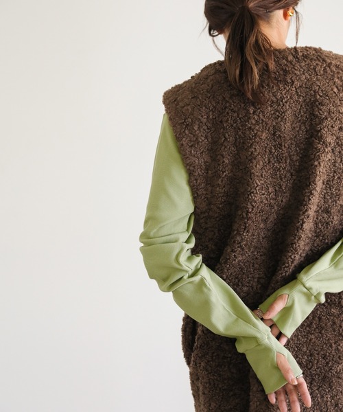 select MOCA（セレクトモカ）の「サーマルロング丈ワンピース（ワンピース・レディース・アイボリー/ブラック/グリーン・FREE）」の11枚目の写真