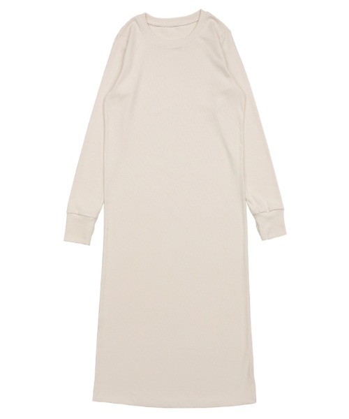 select MOCA（セレクトモカ）の「サーマルロング丈ワンピース（ワンピース・レディース・アイボリー/ブラック/グリーン・FREE）」の12枚目の写真