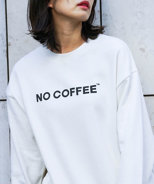 NO COFFEE（ノーコーヒー）の「【NO COFFEE × FRUIT OF THE LOOM 】コラボアイテム　バックプリント　クルー スウェット　トレーナー（スウェット・メンズ・ブラック/オフホワイト/杢グレー・MEDIUM/LARGE/X-LARGE）」の2枚目の写真