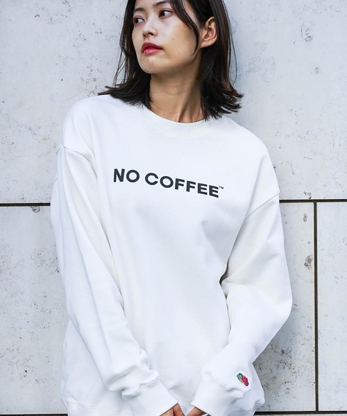 NO COFFEE（ノーコーヒー）の「【NO COFFEE × FRUIT OF THE LOOM 】コラボアイテム　バックプリント　クルー スウェット　トレーナー（スウェット・メンズ・ブラック/オフホワイト/杢グレー・MEDIUM/LARGE/X-LARGE）」の22枚目の写真