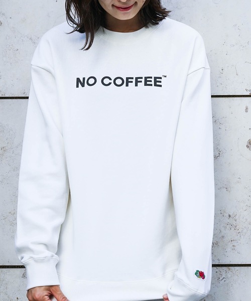 NO COFFEE（ノーコーヒー）の「【NO COFFEE × FRUIT OF THE LOOM 】コラボアイテム　バックプリント　クルー スウェット　トレーナー（スウェット・メンズ・ブラック/オフホワイト/杢グレー・MEDIUM/LARGE/X-LARGE）」の21枚目の写真