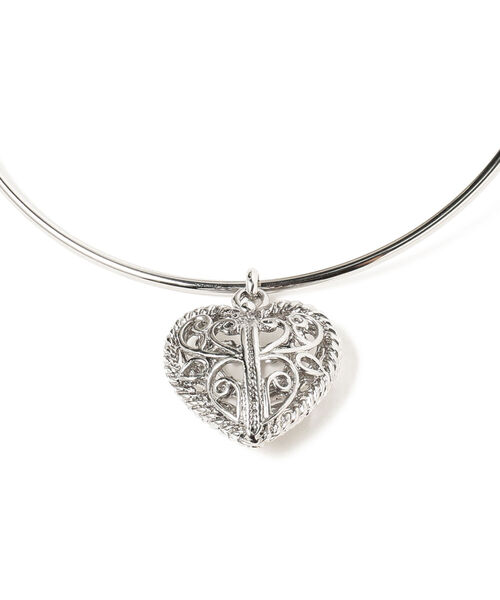 Ray BEAMS（レイビームス）の「Ray BEAMS / レース ハート パイプ チョーカー（チョーカー・レディース・シルバー/ゴールド・ONE SIZE）」の2枚目の写真