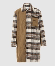 Plaid/Nylon Phoenix PANELLED COAT