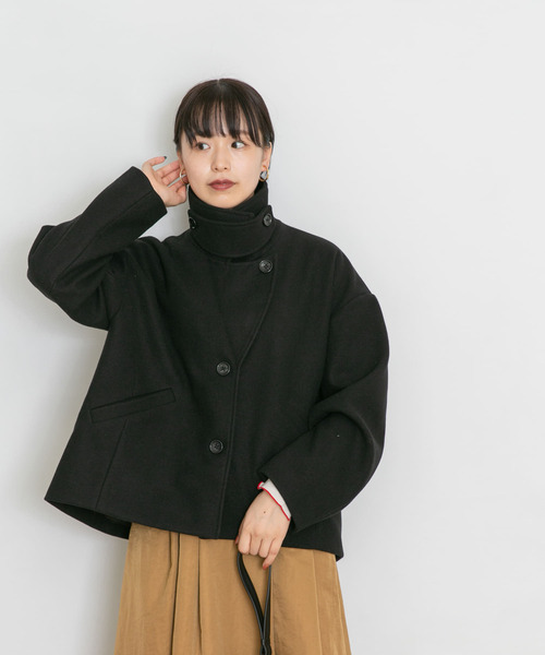 UR Lab.（アーバンリサーチラボ）の「3WAYカラーショートコート（その他アウター・レディース・モカ/ブラック/ブラウン・FREE）」の2枚目の写真