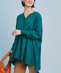 ＩＥＤＩＴ　からだが泳ぐオーバーサイズが女っぽい　綿１００％ゆるひらニットカーディガン