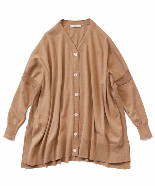 IEDIT(イディット)の「IEDIT からだが泳ぐオーバーサイズが女っぽい 綿100%ゆるひらニットカーディガン(カーディガン/ボレロ・レディース・ブルー/チャコールグレー/キャメル/ピンク/ブルー系その他/ブラック/グレイッシュベージュ/グリーン・MEDIUM/LARGE/XX-LARGE/X-LARGE/SMALL/XXX-LARGE)」の22枚目の写真