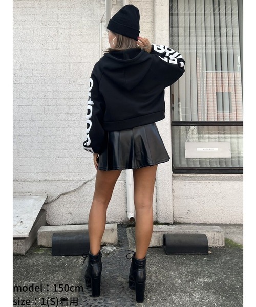 EGOIST（エゴイスト）の「ワイドプリーツミニスカート（スカート・レディース・ブラック/マルチ/キャメル・S/M）」の7枚目の写真