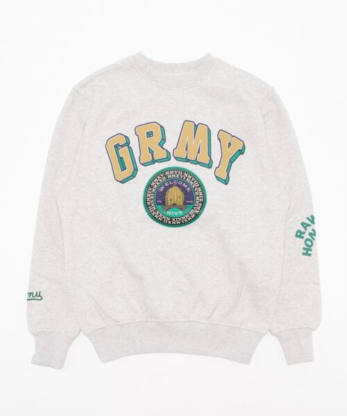 GRIMEY（グライミー）の「GRMY(GRIMEY)/グライミー/HIVE HEAVYWEIGHT CREWNECK/ヘビーウェイトスウェットシャツ（スウェット・レディース・ブルー/グレー/オレンジ・S/M/L/XL）」の2枚目の写真