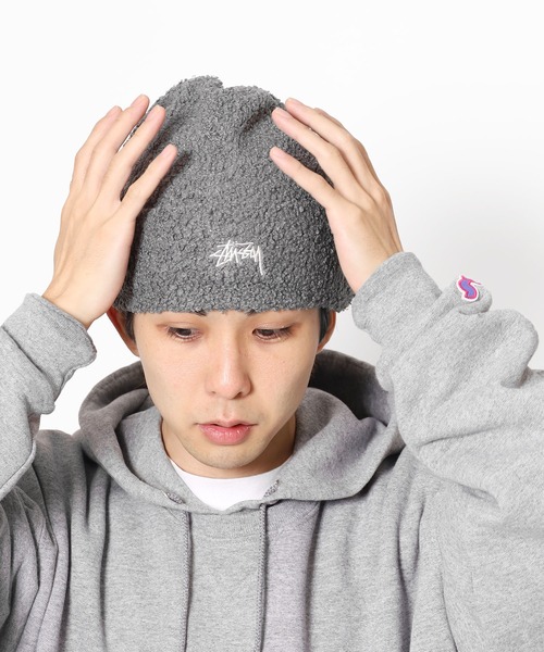 STUSSY（ステューシー）の「STUSSY/ステューシー Boucle Fleece beanie ビーニー（ニットキャップ/ビーニー・メンズ・レンガ/グリーン/ブラック/グレー・FREE）」の11枚目の写真