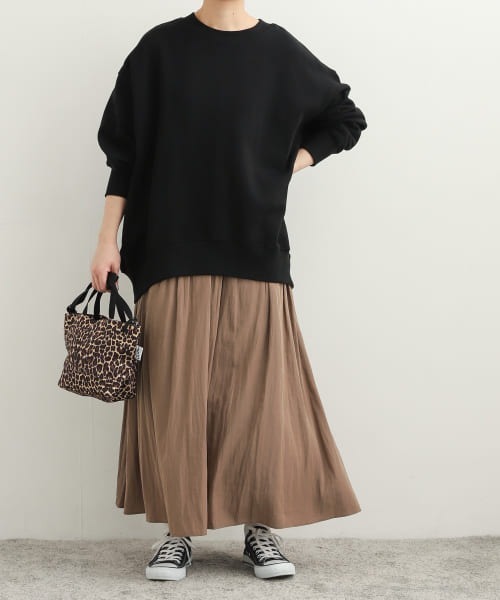 URBAN RESEARCH DOORS（アーバンリサーチドアーズ）の「ギャザーロングスカート（スカート・レディース・モカ/イエロー系その他/ブラック・MEDIUM）」の5枚目の写真