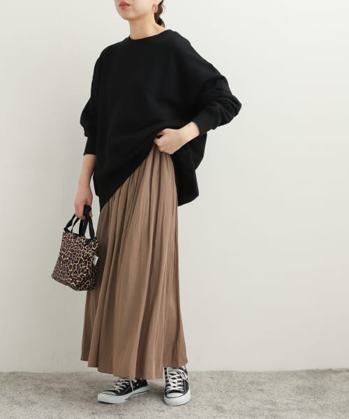 URBAN RESEARCH DOORS（アーバンリサーチドアーズ）の「ギャザーロングスカート（スカート・レディース・モカ/イエロー系その他/ブラック・MEDIUM）」の6枚目の写真