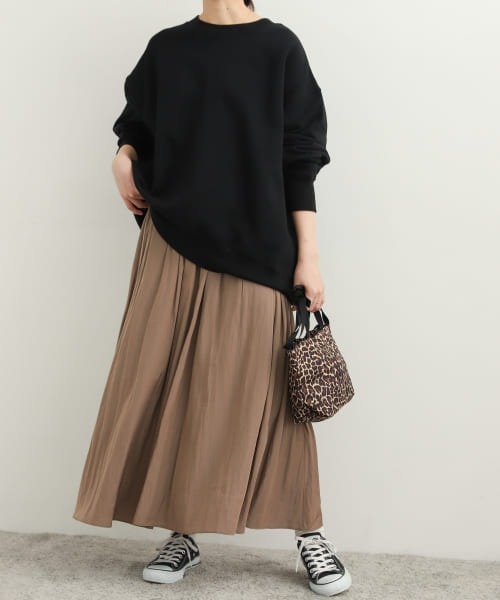 URBAN RESEARCH DOORS（アーバンリサーチドアーズ）の「ギャザーロングスカート（スカート・レディース・モカ/イエロー系その他/ブラック・MEDIUM）」の10枚目の写真