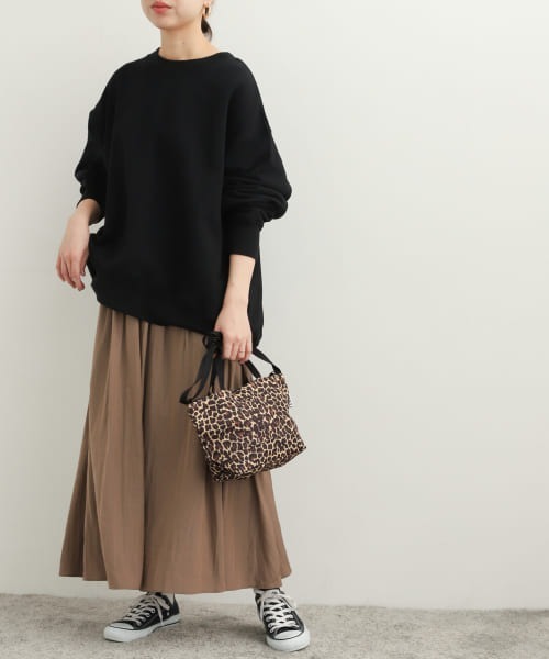 URBAN RESEARCH DOORS（アーバンリサーチドアーズ）の「ギャザーロングスカート（スカート・レディース・モカ/イエロー系その他/ブラック・MEDIUM）」の11枚目の写真