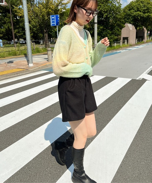 Ambre Ciel(アンブルシエル)の「グラデーションニットカーディガン/【WEB/EC限定商品】(カーディガン/ボレロ・レディース・ピンク/ライトグリーン・FREE)」の6枚目の写真