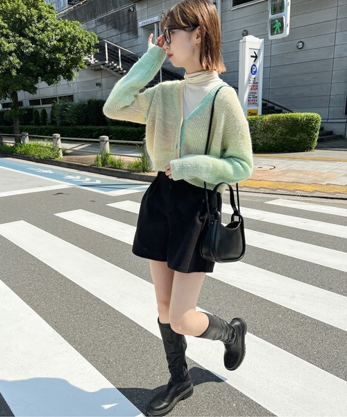 Ambre Ciel(アンブルシエル)の「グラデーションニットカーディガン/【WEB/EC限定商品】(カーディガン/ボレロ・レディース・ピンク/ライトグリーン・FREE)」の5枚目の写真