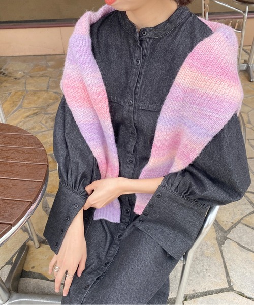 Ambre Ciel(アンブルシエル)の「グラデーションニットカーディガン/【WEB/EC限定商品】(カーディガン/ボレロ・レディース・ピンク/ライトグリーン・FREE)」の13枚目の写真