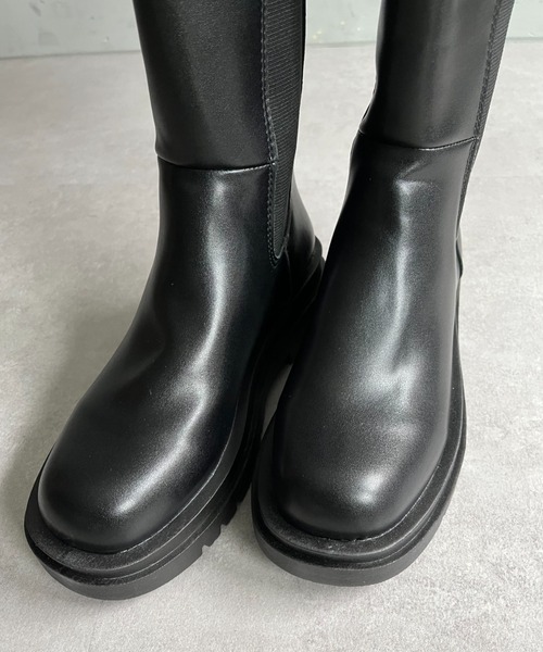 CPC SCAMP（シーピーシースキャンプ）の「【CPC SCAMP】クッションロングブーツ（ブーツ・レディース・ブラック/ブラウン・25/23/24）」の10枚目の写真