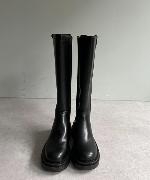 CPC SCAMP（シーピーシースキャンプ）の「【CPC SCAMP】クッションロングブーツ（ブーツ・レディース・ブラック/ブラウン・25/23/24）」の4枚目の写真