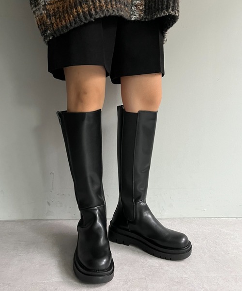 CPC SCAMP（シーピーシースキャンプ）の「【CPC SCAMP】クッションロングブーツ（ブーツ・レディース・ブラック/ブラウン・25/23/24）」の3枚目の写真