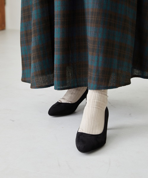 acro（アクロ）の「ぽこぽこエンボス＆チェックキャミワンピ/AC2313（ワンピース・レディース・ブラック/ベージュ/ネイビー/ブラウン/グリーン・ﾌﾘ-）」の9枚目の写真