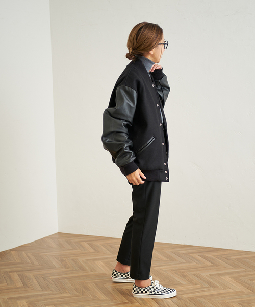 SETTLEMIERS セトルマイアーズ　スタジャン　ブラック　レザー セール】【SETTLEMIERS/セトルマイアーズ】SEE IN BASEスタジャン