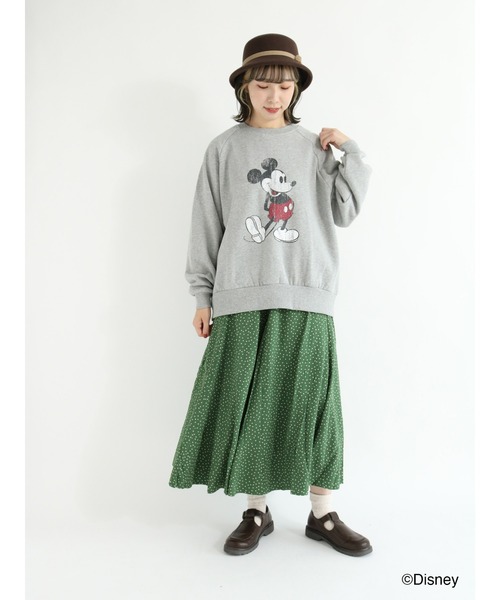 Samansa Mos2(サマンサ モスモス)の「【Disney】ミッキー/裏起毛プリントスウェット(スウェット・レディース・オフホワイト/ブルー/グレー・フリ-)」の6枚目の写真