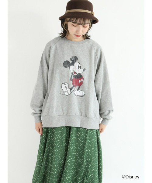 Samansa Mos2(サマンサ モスモス)の「【Disney】ミッキー/裏起毛プリントスウェット(スウェット・レディース・オフホワイト/ブルー/グレー・フリ-)」の14枚目の写真