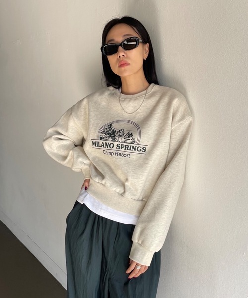 Didot.showroom(ディドット ショールーム)の「MILANO SPRINGS MTM(スウェット・レディース・ネイビー/グリーン/オートミール/チャコール・FREE)」の3枚目の写真