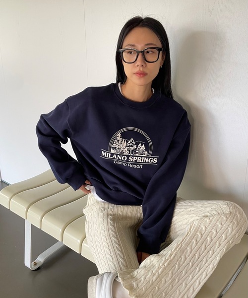 Didot.showroom(ディドット ショールーム)の「MILANO SPRINGS MTM(スウェット・レディース・ネイビー/グリーン/オートミール/チャコール・FREE)」の11枚目の写真