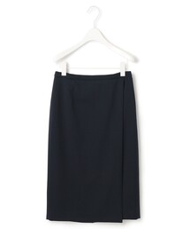 【洗える】37.5TRストレッチ ラップ風スカート