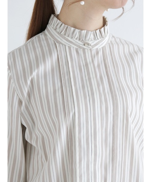 Te chichi（テチチ）の「スタンドフリルカラーブラウス（シャツ